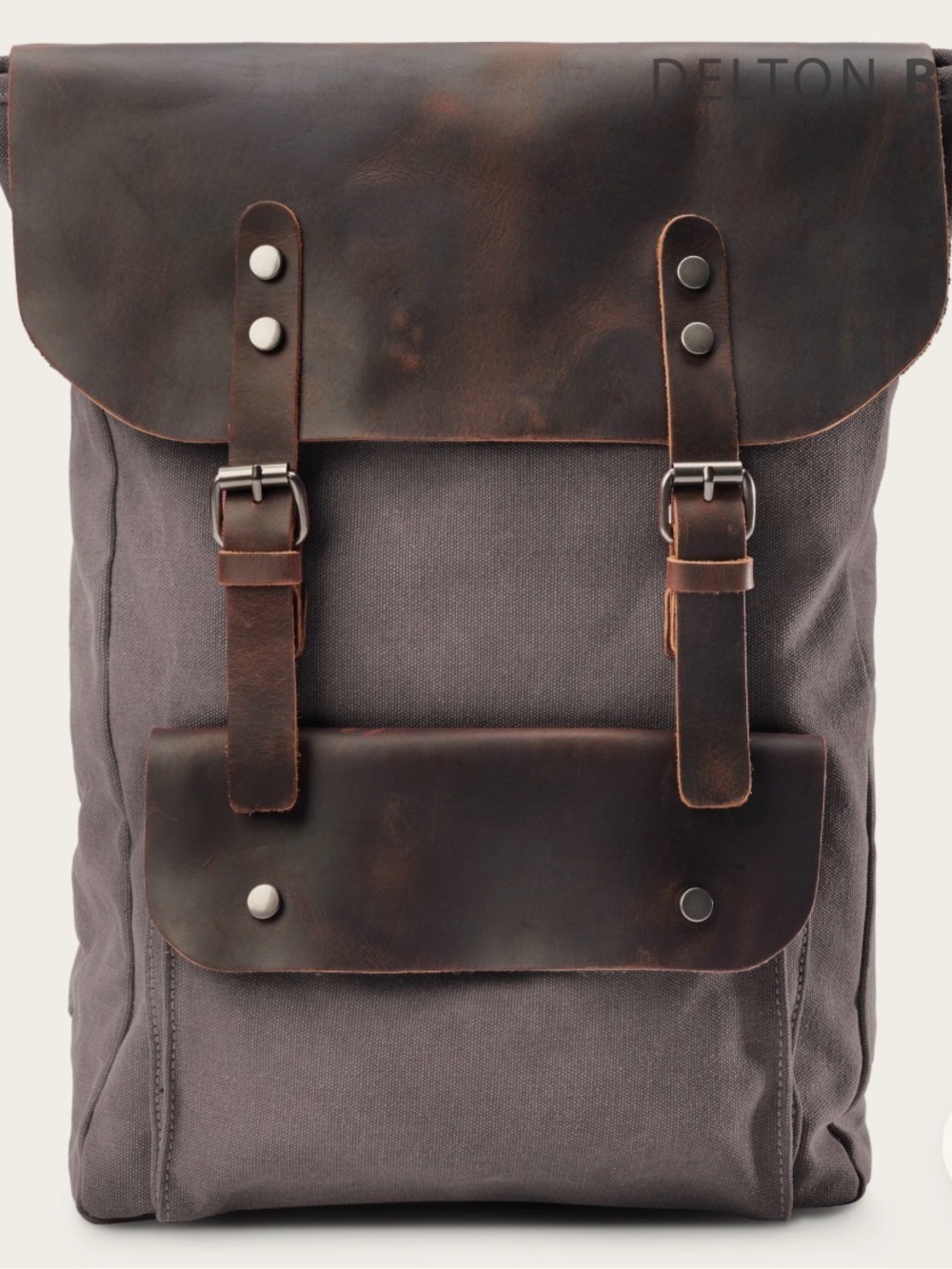 Trendhim Outstanding Accessories - Leather and Canvas Messenger Bag